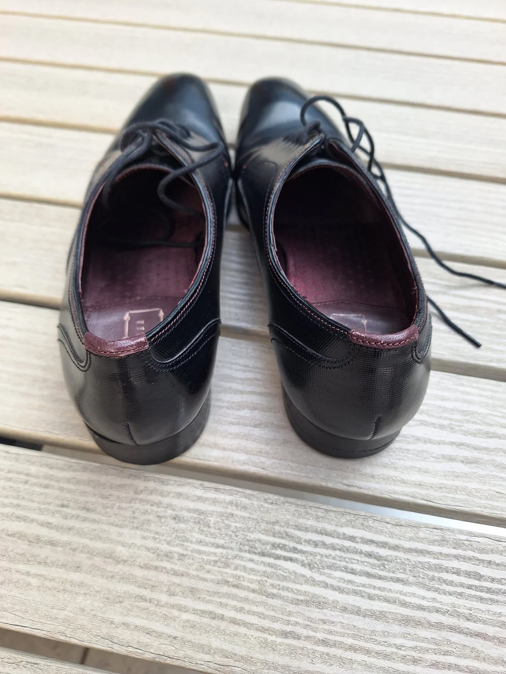 Ted Baker London Men's Black Leather Dress Oxford Shoes (Men's Size 7)